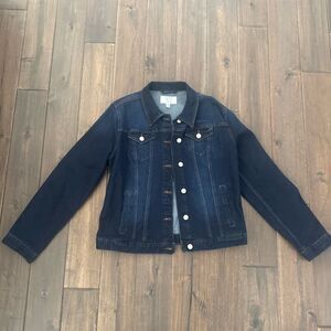 Time and Tru Dark Wash Denim Jean Jacket M